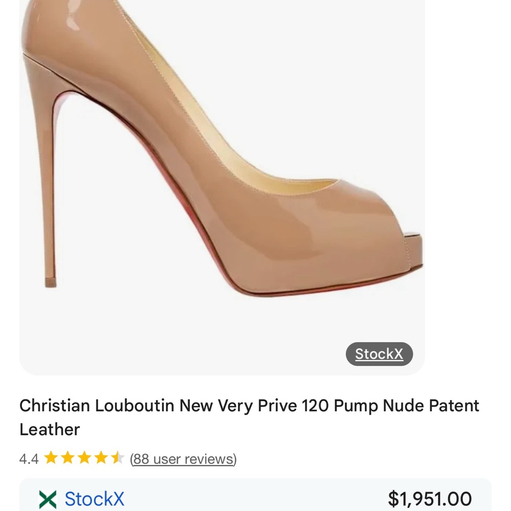 Christian Louboutin Beige Peep-Toe Heels